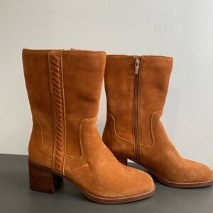 NWOT Vince Camuto Water-Repellent Mid-Shaft Suede Boots